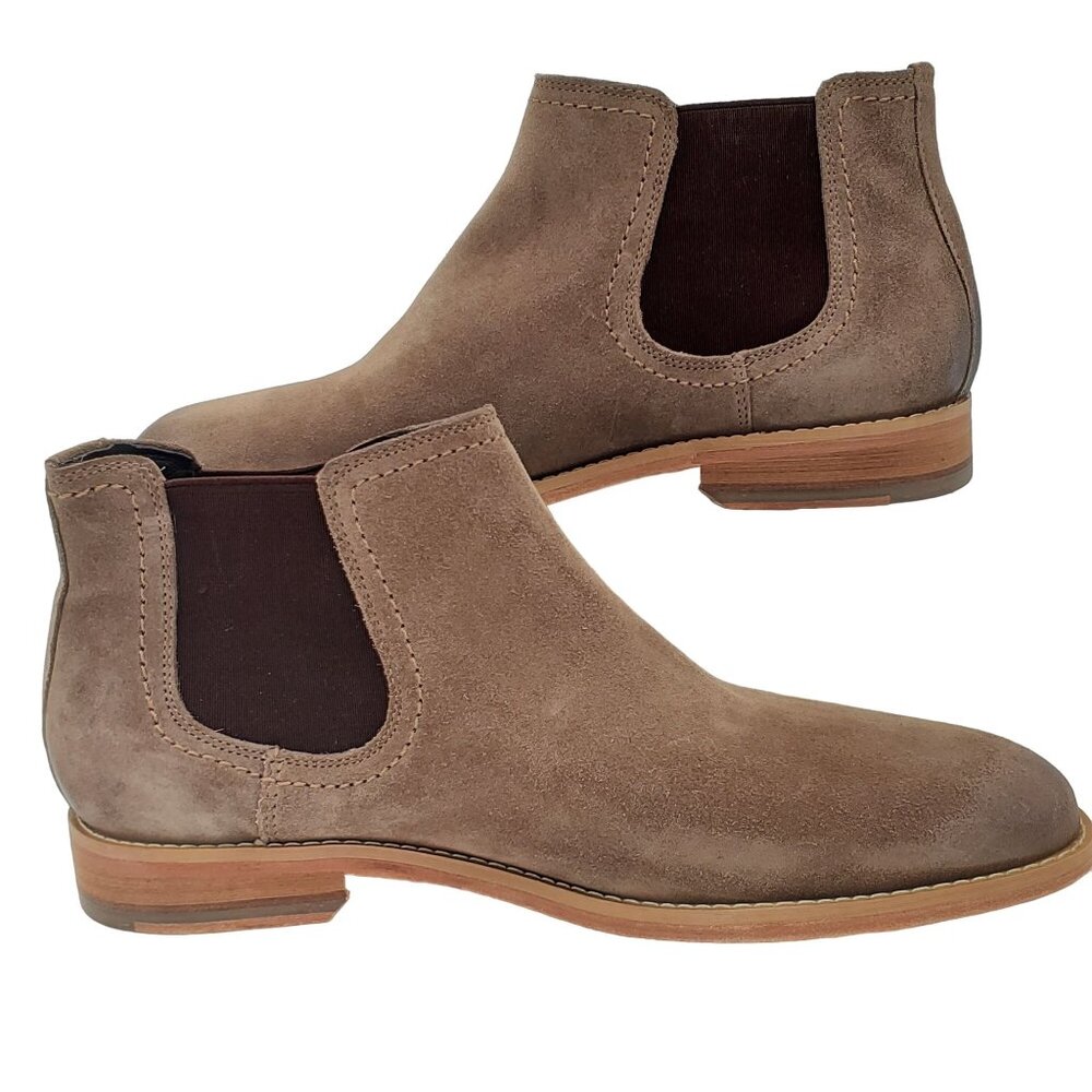 NEW Fabio De Luca Men 9 Tan Brown All Leather Suede Chukka Dress Boots Old Stock - Picture 9 of 14